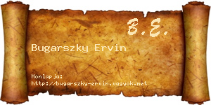 Bugarszky Ervin névjegykártya